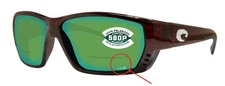 Costa Del Mar Tuna Alley Reader C-Mate Tortoise Green Mirror 580 Plastic +2.0