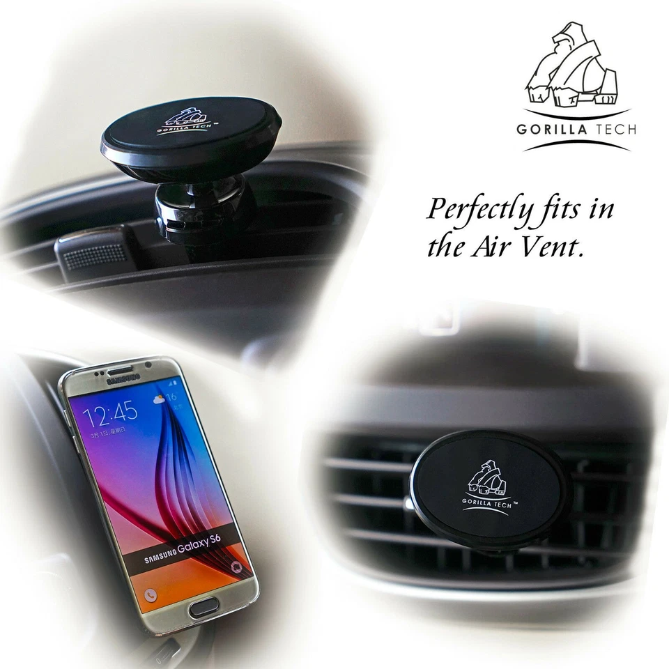 Ultra Compact Car Air Vent Mount phone holder 8 strong magnets Strong hold New - Image 2 of 4
