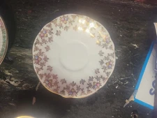 queen anne tea cup gold trim