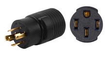 NEMA L14-30P to 14-50R Power Cord Adapter, 30 Amp Twist Lock 4 Prong Male Plu...