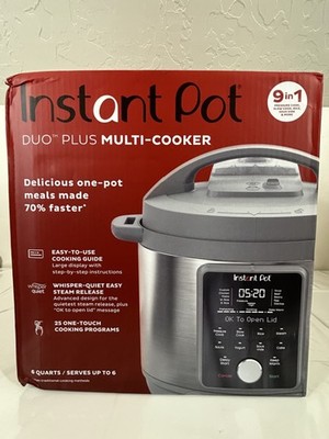 NEW INSTANT Pot Duo PLUS, 6-Quart Whisper Quiet 9-in-1 Electric Pressure Cooker