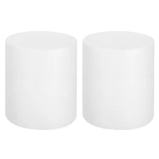 Round Foam Cake Dummy, 6"x 8" White Fake Cake Circles Dummies, 2Pcs
