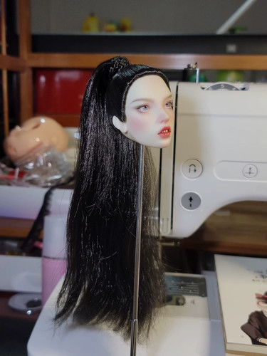 4in Head BJD Doll Wig Long Straight Hair for 1/4 Popovy Sisters Owl Peewid Tawny - Picture 8 of 13
