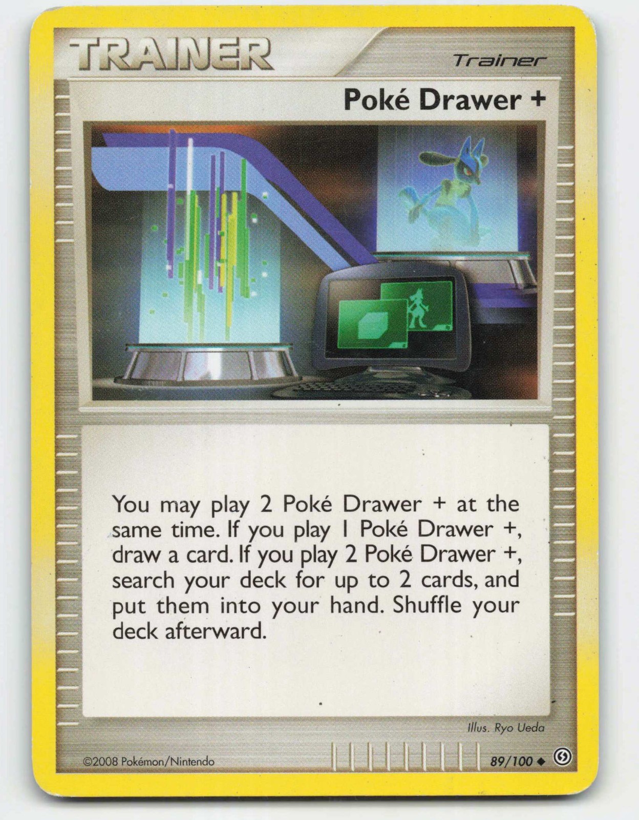 2008 Pokemon, Stormfront, #89/100 Poke Drawer +, Uncommon (b)