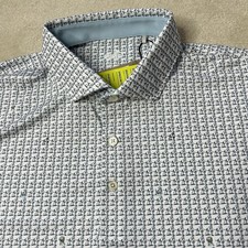 Puma Polo Shirt Men's XL Stretch Performance Golf Rabid Dog All Over Print