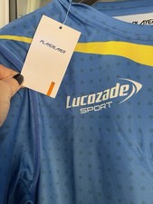 Lucazade Womens Football Top Size 10 Blue new