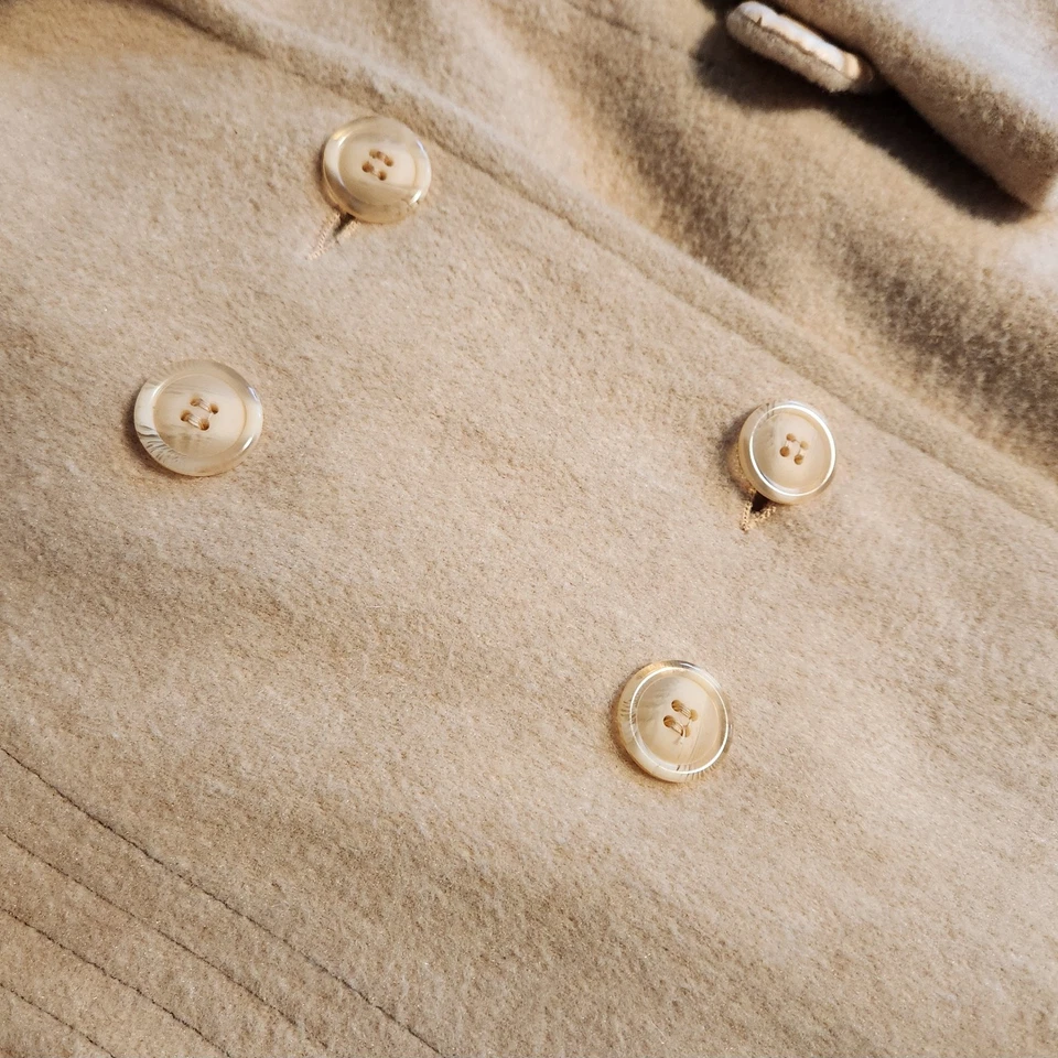 Винтажный ADGR женщины Союза сделано меха отделки шерсти женщин длинное пальто одиночный стежок - Изображение 2 из 4