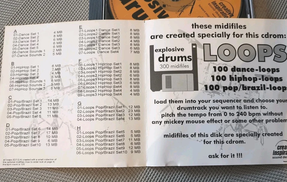 Explosive Drums + Basses Library Sound CDs (sealed), NEU, noch nicht verwendet! - Bild 4 von 4