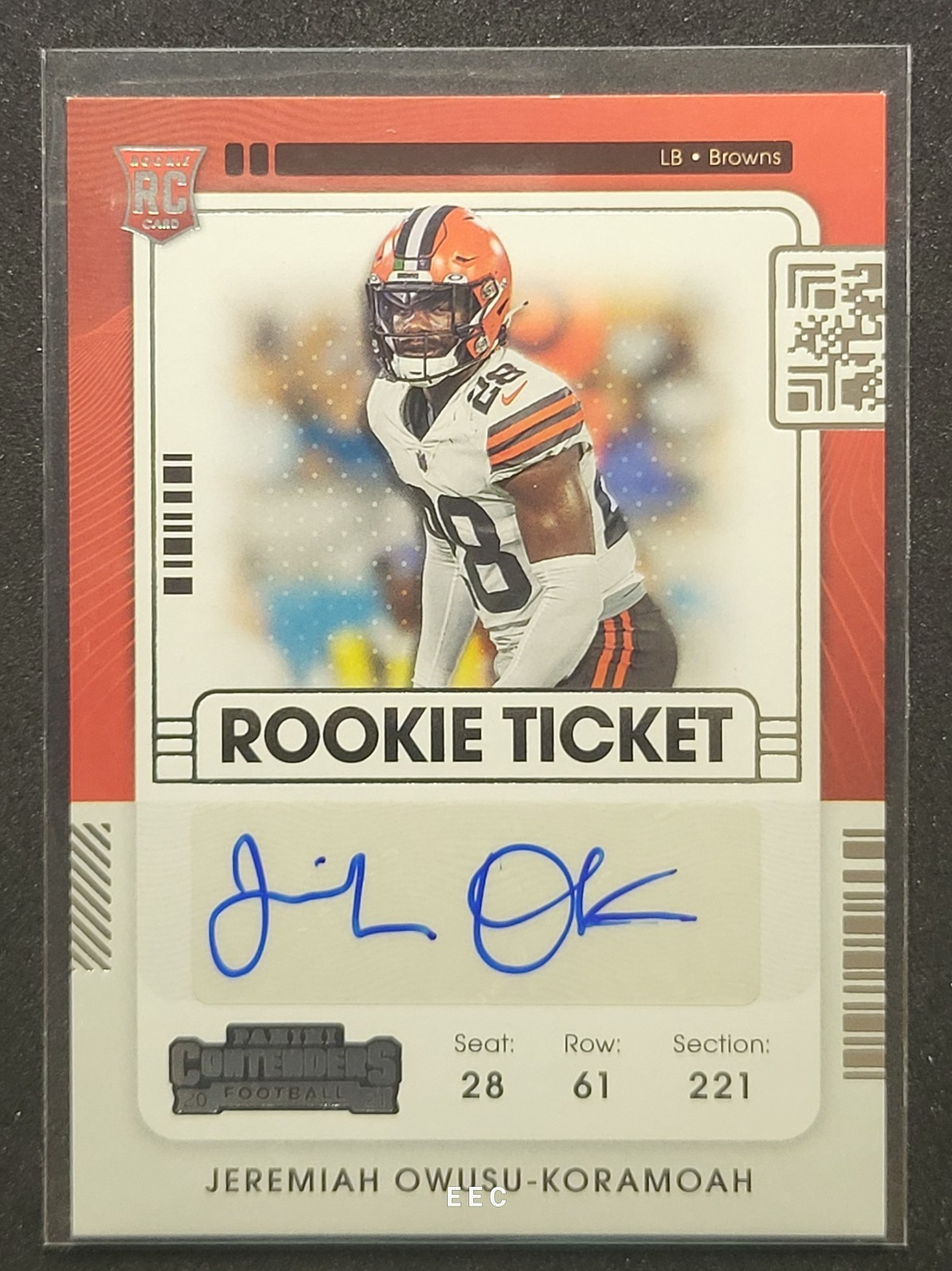 2021 PANINI CONTENDERS 171 🏈🏈 JEREMIAH OWUSU-KORAMOAH AUTOGRAPH