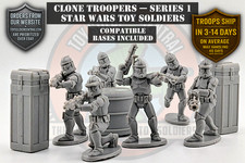 Star Wars Toy Soldiers - Clone Trooper Army Men - Series 1 - 54mm 1:32 W/ Bases