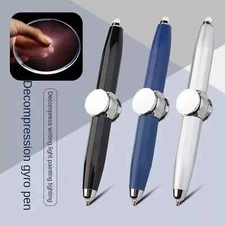 3pcs Fidget Spinning Pen with LED Light Multi Functional Help Stress Reducer