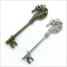Lot 10pcs seahorse key Antique Silver Bronze Charms Pendants Jewelry Making DIY