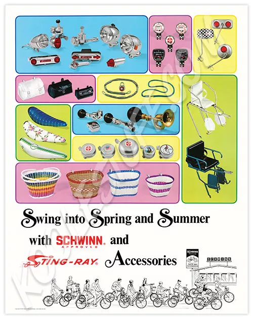 Schwinn Bicycle SWING INTO SPRING SUMMER Stingray Accessories