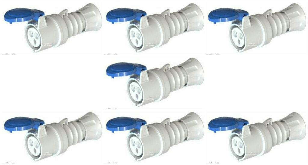 2 x Gewiss GW62004H Couplers (Female) 2 Pole & Earth Blue 230 Volt 16 Amp - Image 9