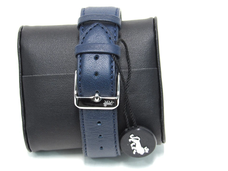 Larsson & Jennings Unisex Lugano Leather Watch - Swiss Made - Navy - Image 2 of 4