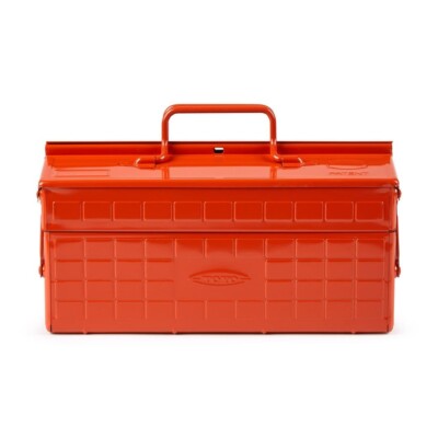 Toyo Steel ST-350 MoMA Exclusive 2 Tier Tool Box Orange 8 divider