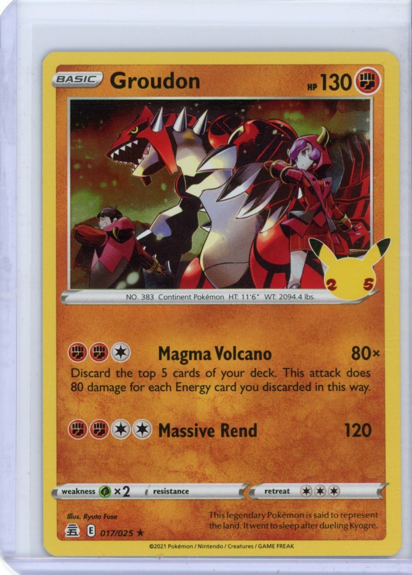 Groudon 017/025 Holo Rare - 2021 25th Anniversary Celebrations