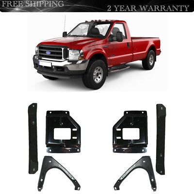 Front Bumper Bracket Set Of 6 For 1999 Ford F-250 F-350 F-350 F-450 F-550