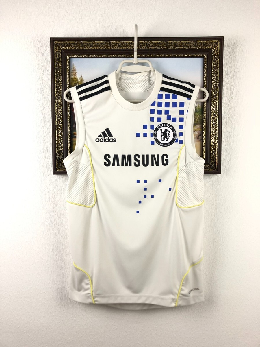 Vintage Adidas Chelsea Football Vest Soccer Jersey Men White Train
