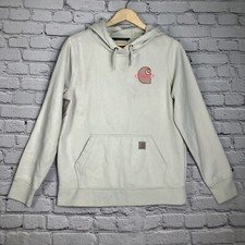 Carhartt Hoodie Women Medium 8-10 Rain Defender Relaxed Fit Sweatshirt Logo Top 