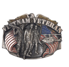 Vietnam Veteran Belt Buckle The Forgotten Warrior Soldiers Flags Helo Eagle