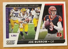 2021 Score Football Joe Burrow Collegiate Champions #CC1 Bengals/LSU Tigers
