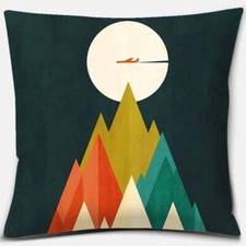 Image of 2 Pack Abstract wildflower mountain geometric square cushion cover 45cm*45cm）