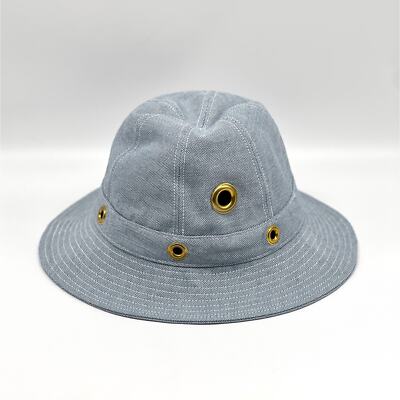 Clare V Light Blue Bucket Hat Denim Baseball Hat – Clare V main image 3