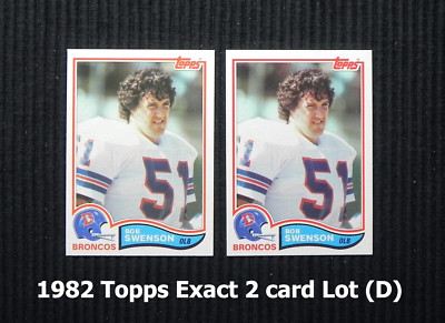 Bob Swenson 1982 Topps Exact 2 Card Lot (D) #s 87 | eBay