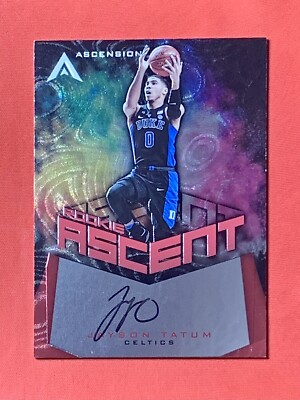 Jayson Tatum 2017-18 Ascension Rookie Ascent On Card Auto RED /75 RC *Rare SSP*