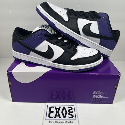 Nike SB Dunk Low Court Purple Black BQ6817-500 Men's Size 11.5