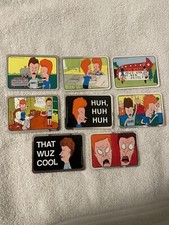 BEAVIS AND BUTTHEAD FOIL STICKERS VINTAGE 1993 MTV NETWORK COPYRIGHT. 8 PACK
