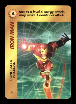 Iron Man 1995 Marvel Over Power AA Concealed Arsenal TCG CCG