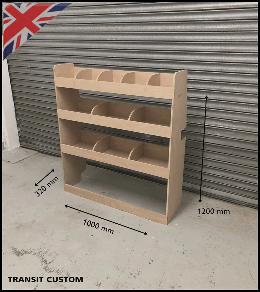 FORD TRANSIT CUSTOM VAN RACKING SHELVING STORAGE FOR SWB UK