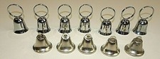12 Miniature Mini Bells Silver Metal Christmas Wedding