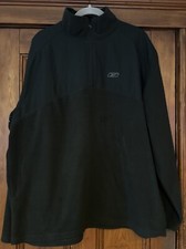 Reebok Rbk 1/4 Zip Fleece Sweatshirt Men's 2XL Logo Mock Neck Black