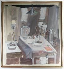 MCM MId Century Modern Watercolor Painting Robert Andrew Parker 1969