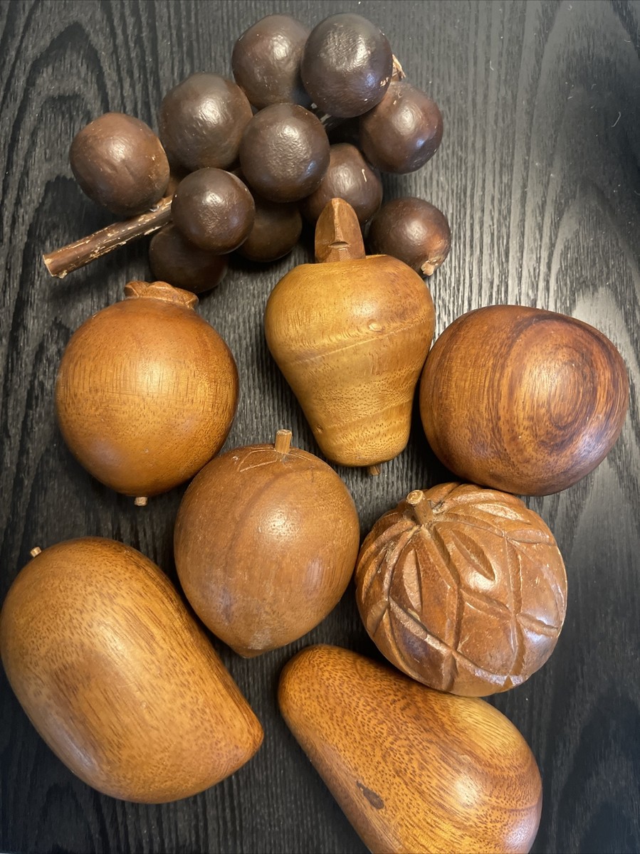 Vintage Wooden Fruit Decor Lot of 8 | eBay