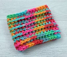 Handmade Crochet Coffee Cup Cozy or Sleeve - Red Orange Pink Blue Green NEW