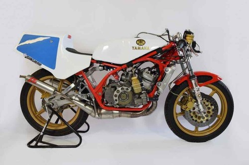 YAMAHA TZ350 CROSS OVER MILD STEEL WITH CARBON SILENCER JL EXHAUSTS