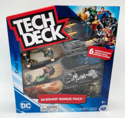 Tech Deck Sk8 Shop Bonus Pack DC Comics Color Bars - Batman Joker Flash Aquaman