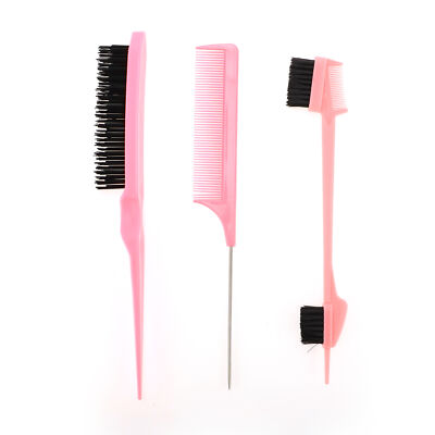 3pcs Women Close Teeth Rat Tail Comb for Curly Straight Wavy Wet Thin Hair