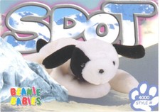 TY Beanie Babies BBOC Card Series 4 Common Spot the Dog without a Spot NM/Mint