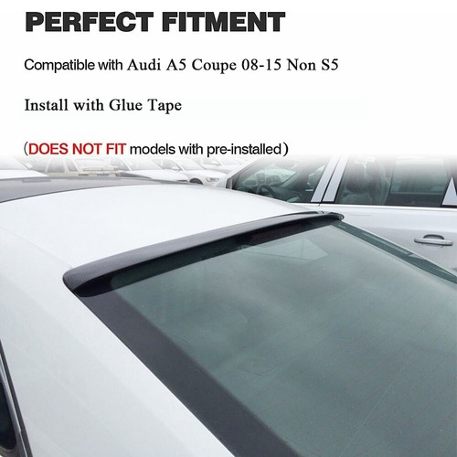 For Audi A5 B8 Coupe 2008-15 REAL CARBON FIBER Rear Roof Spoiler Window Wing Lip - Picture 3 of 12