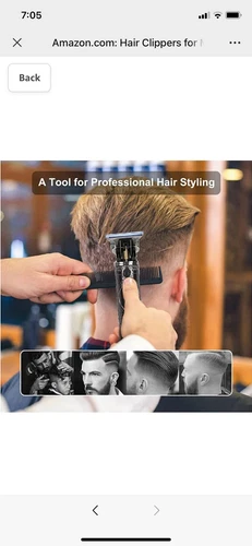 Limited Time Offer: Men's Haircut Scissors, Professional Trimmers Zero Clearance - Picture 4 of 9