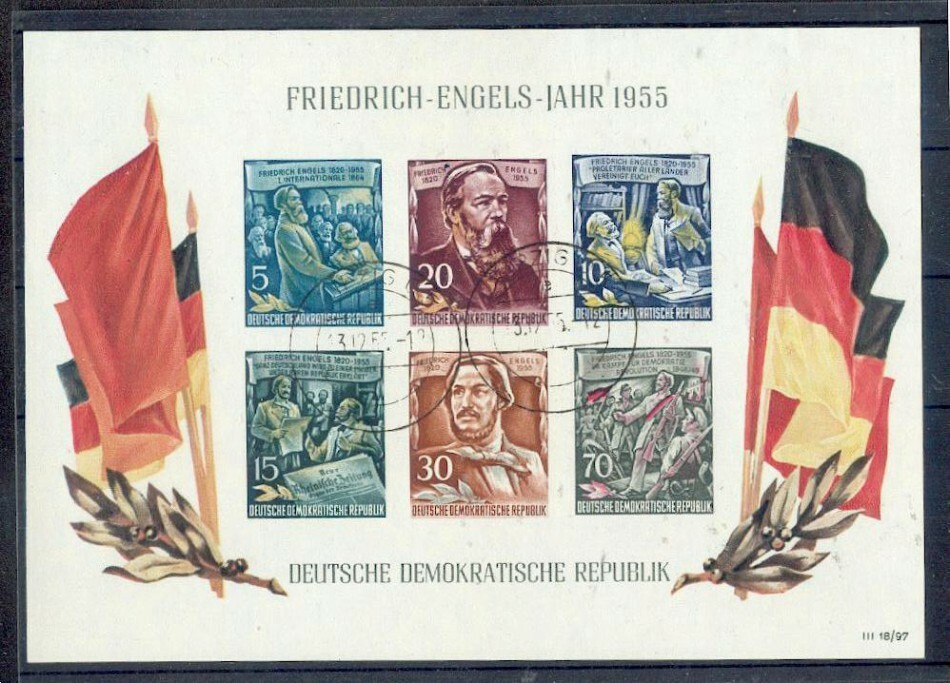 Ddr Engels- Block 13 Day Stamp!! Gest. 180eur (38738