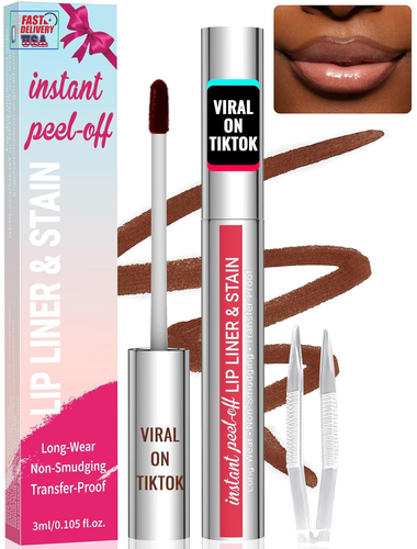 Lip Stain - Lip Liner Stain, Peel off Lip Stain with Tweezer, Natural Long Lasti - Picture 10 of 12