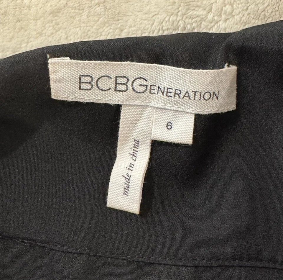 Maxi Vestido BCBG BCBGENERATION Baile de graduación Para Mujer Talla SIRENA Negro ENCAJE SATINADO Foto 2 de 4