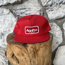 Vtg AgriPro Seeds Snapback Trucker Hat Foam/Mesh 1980's USA Patch Cap