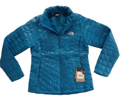The North Face Women's Small Thermoball Eco Puff Jacket Packable Banf Blue NWT